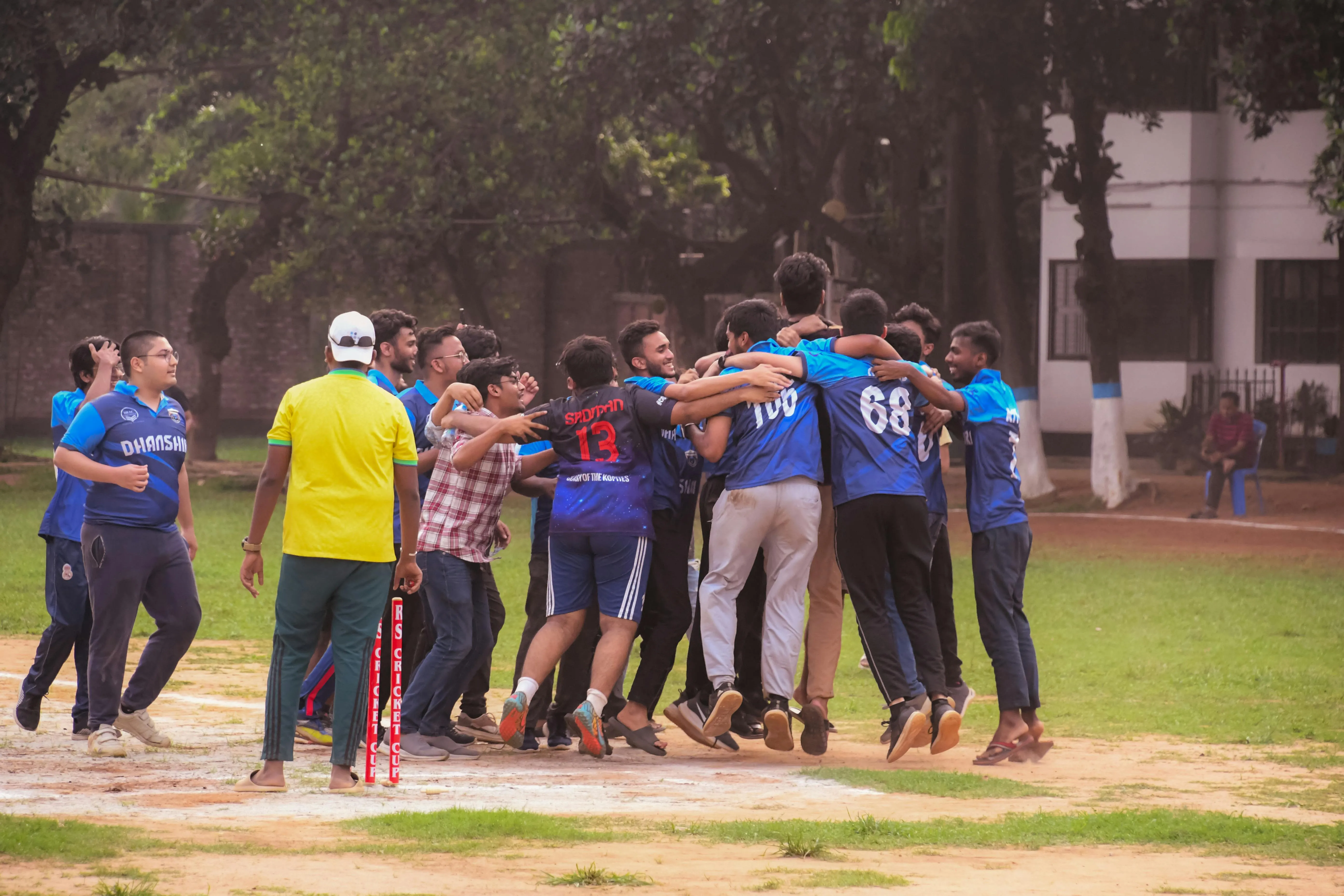 Cricket player running